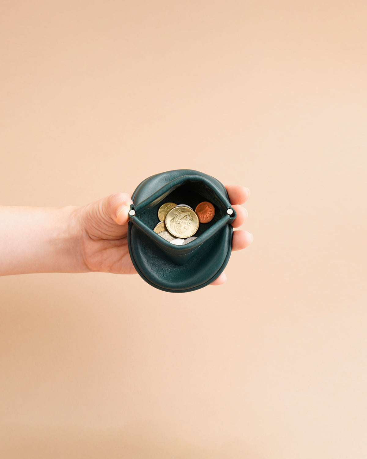 Round Coin Case - Green