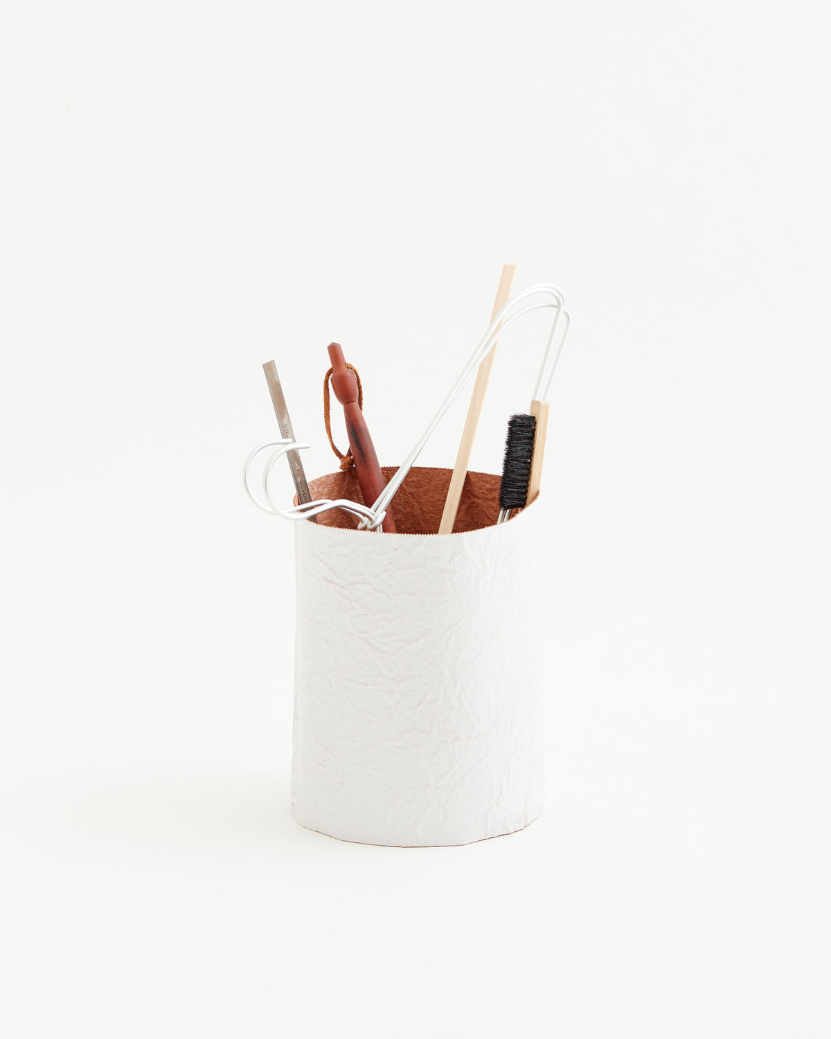 Paper Leather Wastebasket
