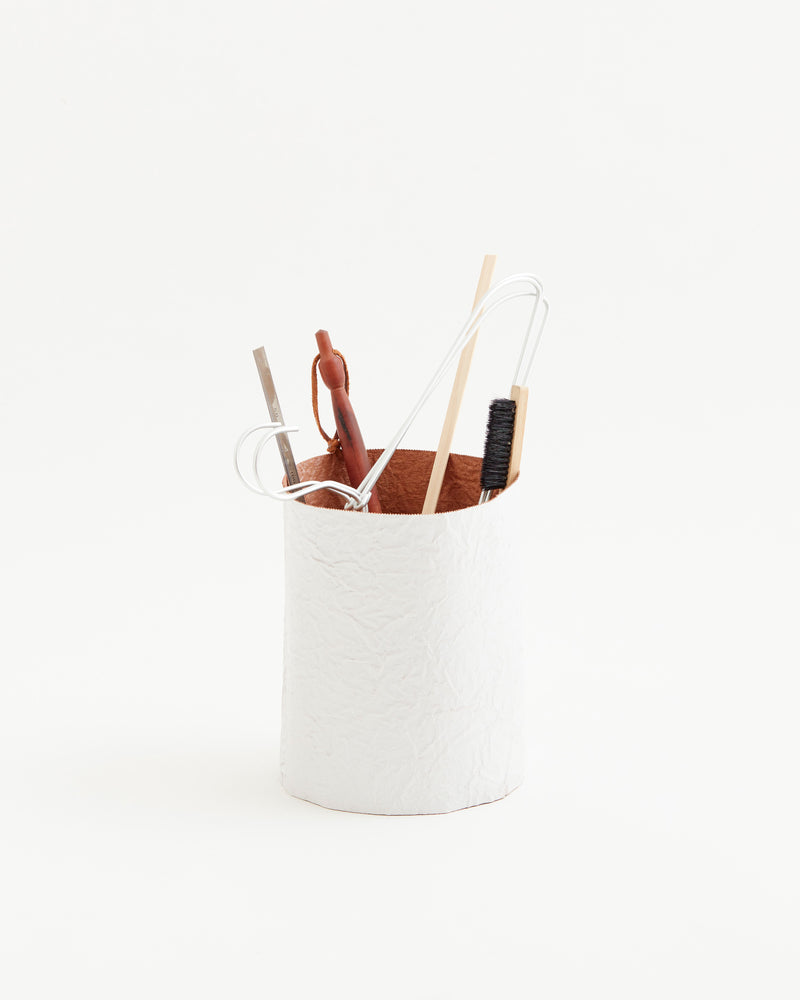 Paper Leather Trash Basket