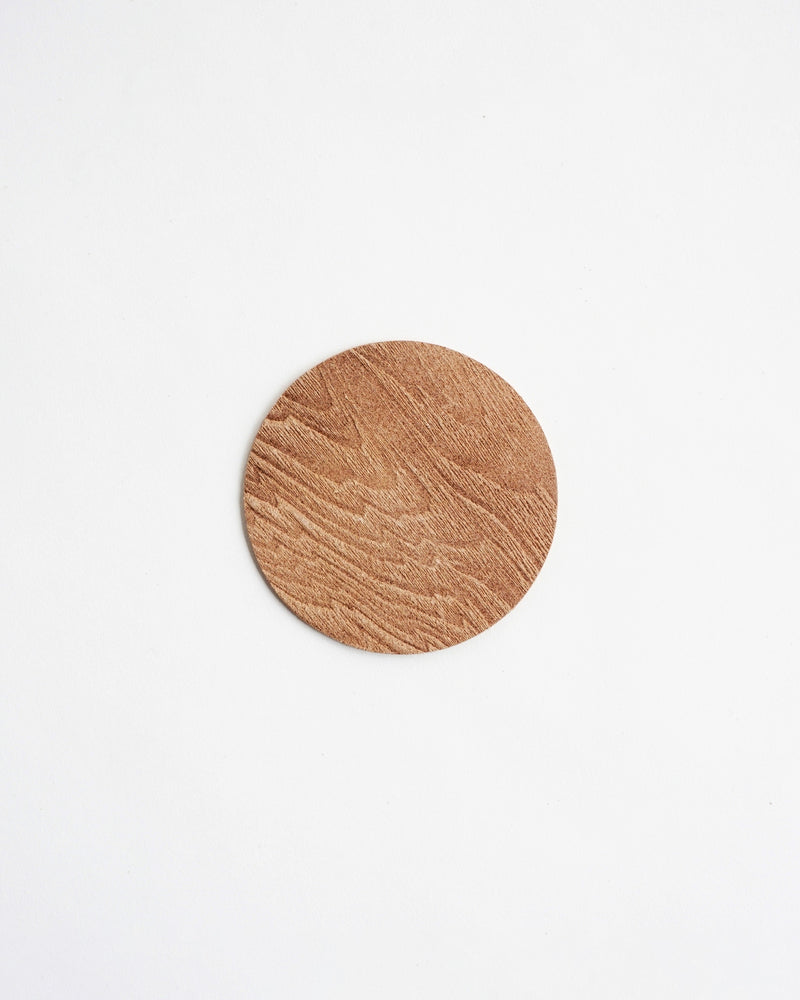 Wood Leather Coaster