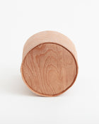 Wood and Leather Wastebasket