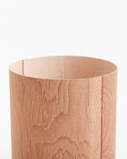 Wood and Leather Wastebasket